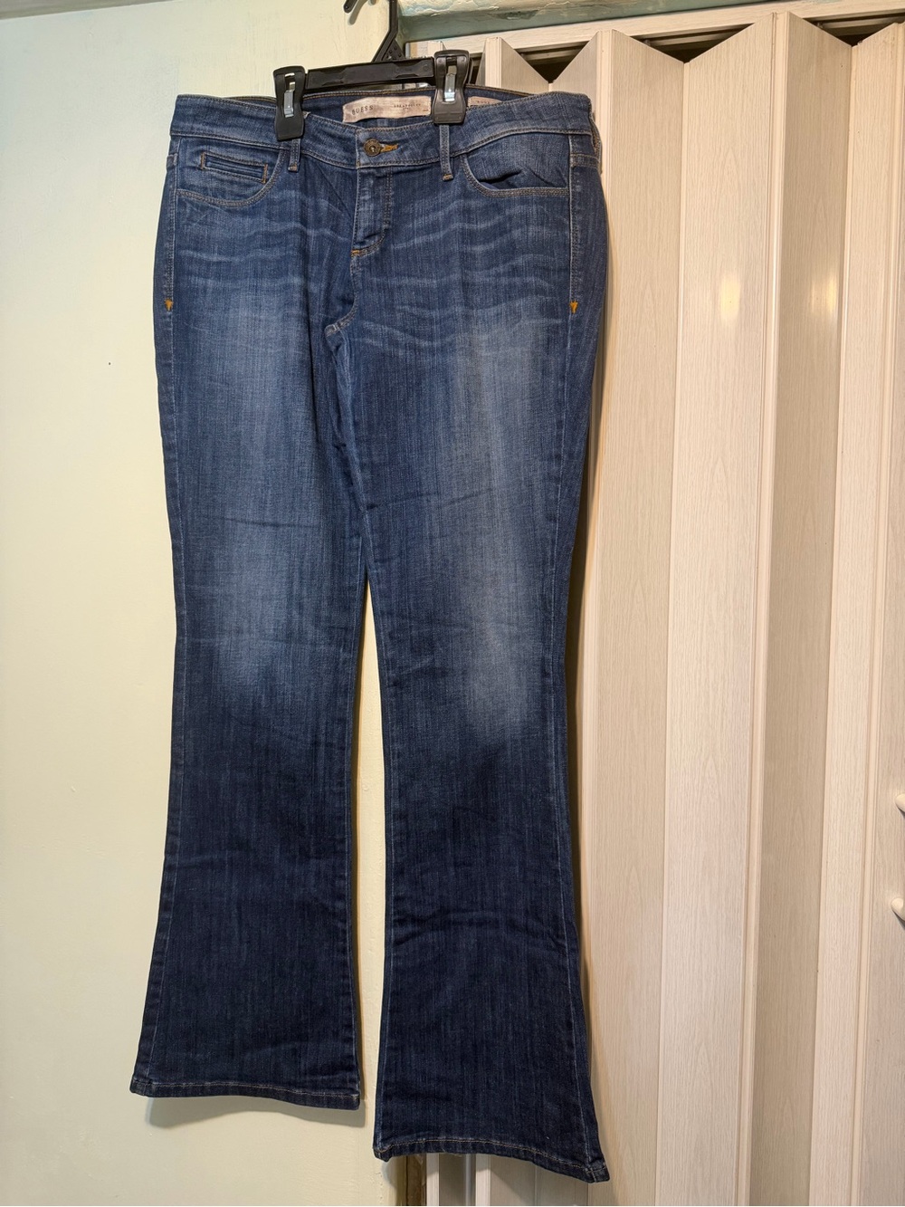 Guess Women's Medium-Dark Blue Bootcut Jeans